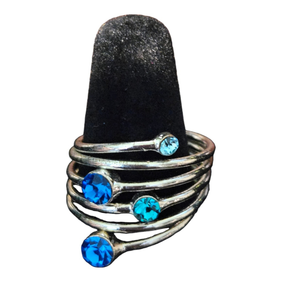 Women's Silvertone Birthstone Ring Size 7 - Picture 7 of 11